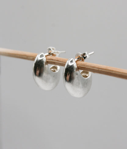 Everyday Chunky Thick Hoop Earrings – Crafted from Sterling Silver 925 - SosyGallery