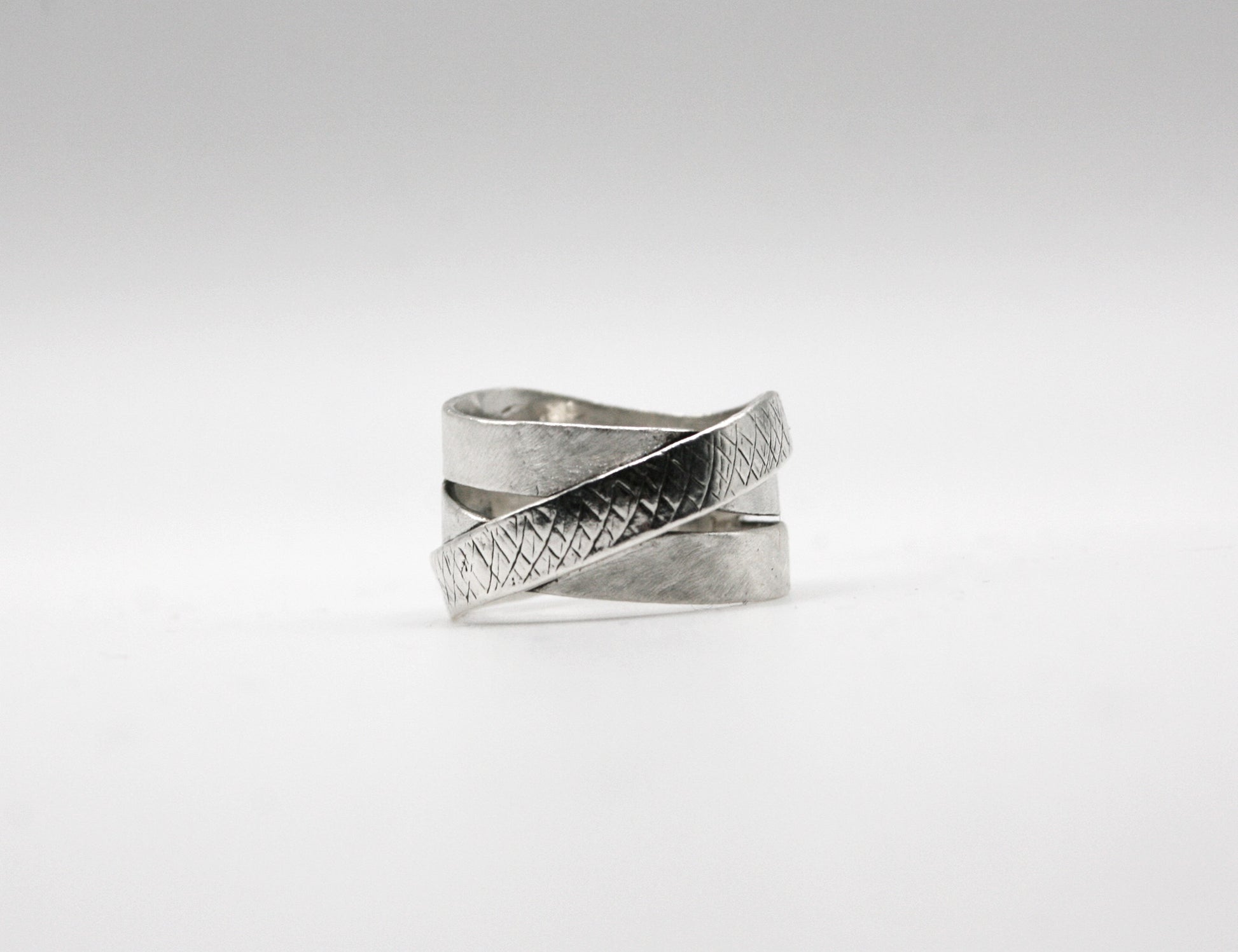 Sterling silver 925 multi-layered band wrap statement ring - bold and stylish accessory - SosyGallery