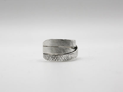 Sterling silver 925 multi-layered band wrap statement ring - bold and stylish accessory - SosyGallery