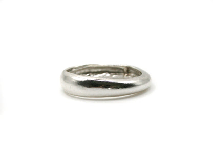 Curvy Dome Sterling Silver 925 Band Ring - Irregularly Curved Design