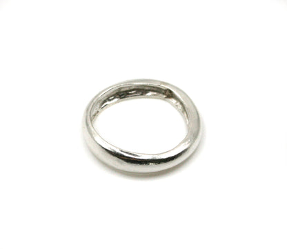 Curvy Dome Sterling Silver 925 Band Ring - Irregularly Curved Design