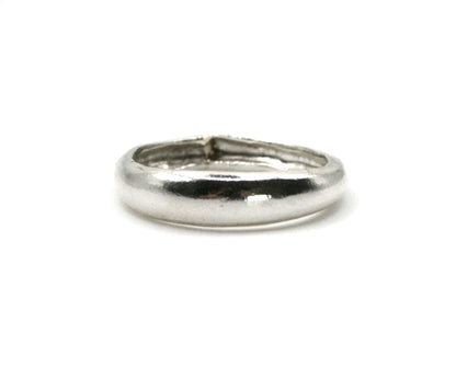 Curvy Dome Sterling Silver 925 Band Ring - Irregularly Curved Design