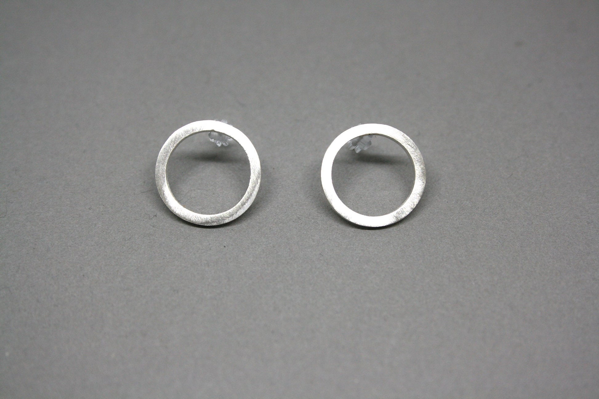 Sterling Silver Geometric Circle Stud Earrings - Simple Round Posts for Everyday Use - SosyGallery