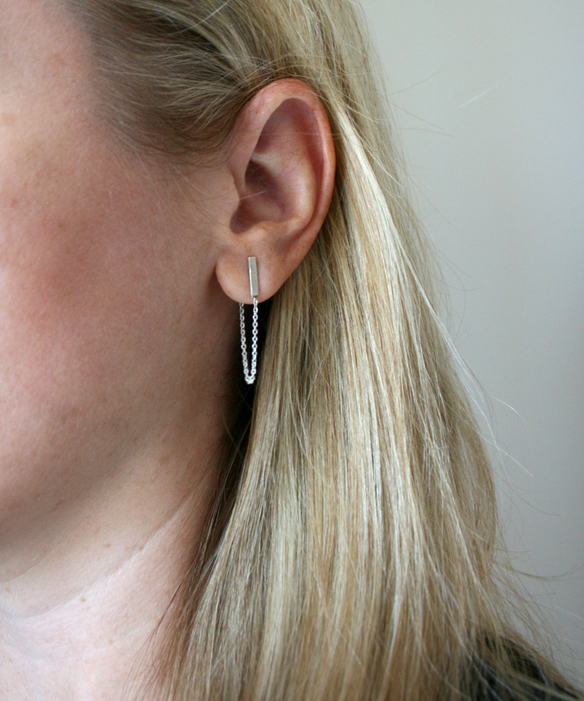 Everyday Hypoallergenic 925 Silver Chain Link Earrings - SosyGallery