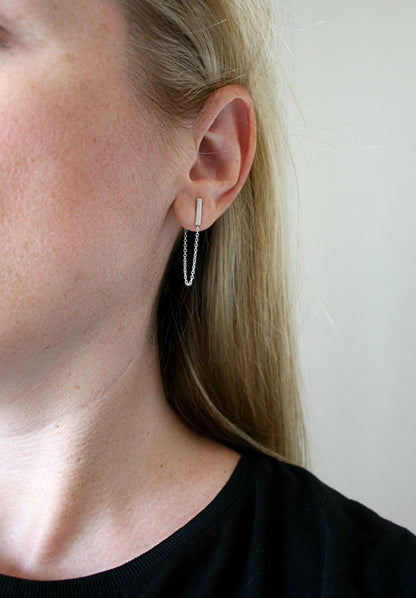 Everyday Hypoallergenic 925 Silver Chain Link Earrings - SosyGallery