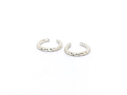 Handmade Silver 925 Ear Cuff Set of 2 - Wrap Huggie Earrings for Conch and Cartilage - SosyGallery