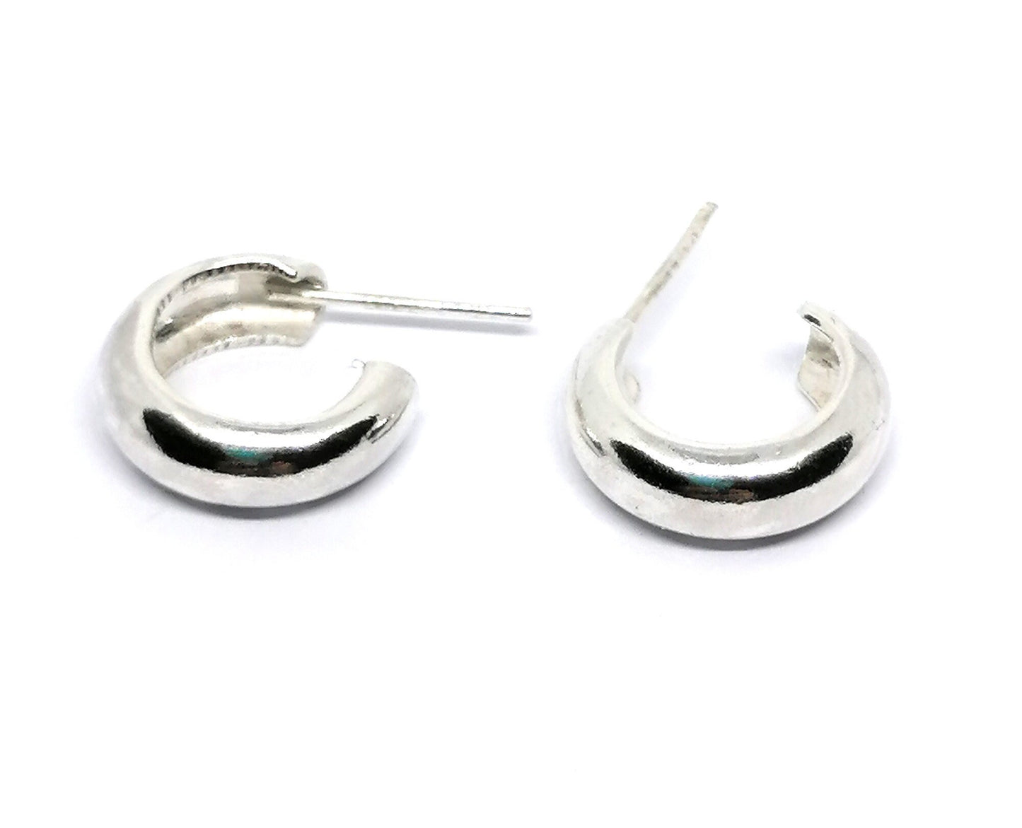 Chunky Hoop Earrings in 925 Sterling Silver - SosyGallery