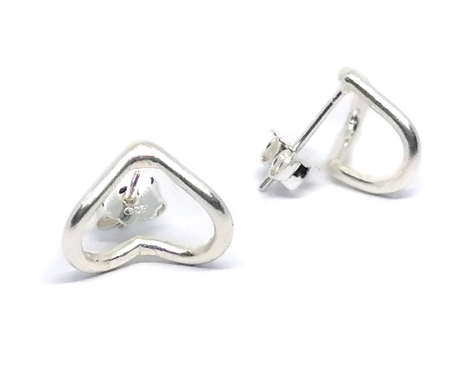 Chevron Huggie Earrings in Sterling Silver 925 - SosyGallery