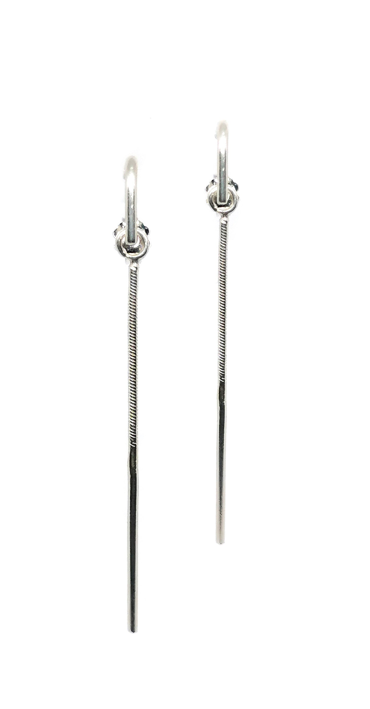 Sterling Silver 925 Suspender Threader Earrings - SosyGallery