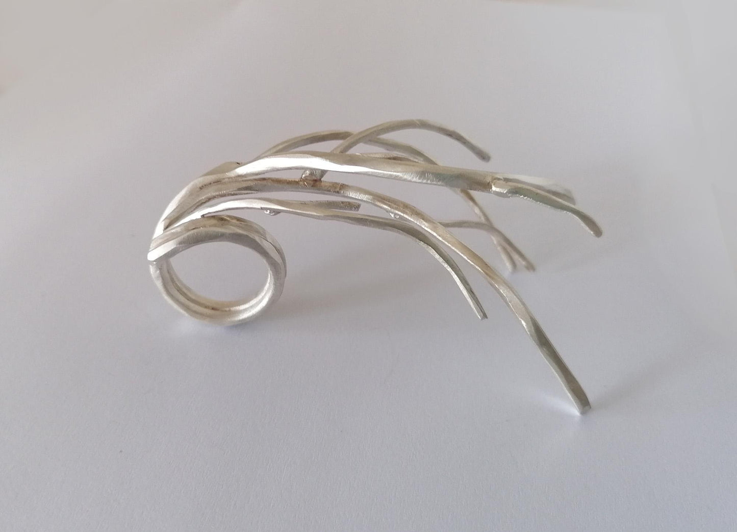 Tree Branch Ring in Silver 925 - Statement Hand Jewelry - SosyGallery