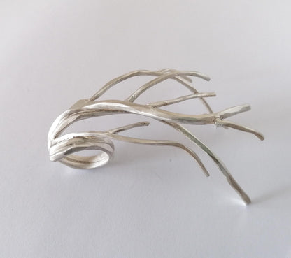 Tree Branch Ring in Silver 925 - Statement Hand Jewelry - SosyGallery