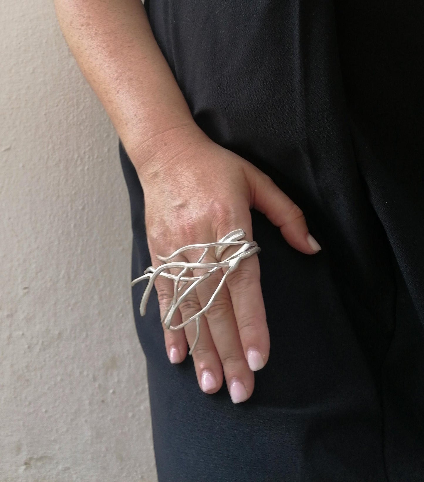 Tree Branch Ring in Silver 925 - Statement Hand Jewelry - SosyGallery