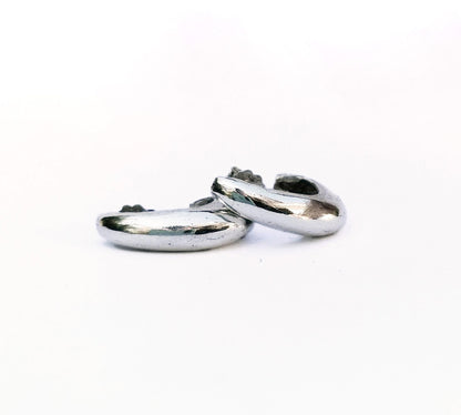 Teardrop Hoop Earrings in Sterling Silver 925 - SosyGallery