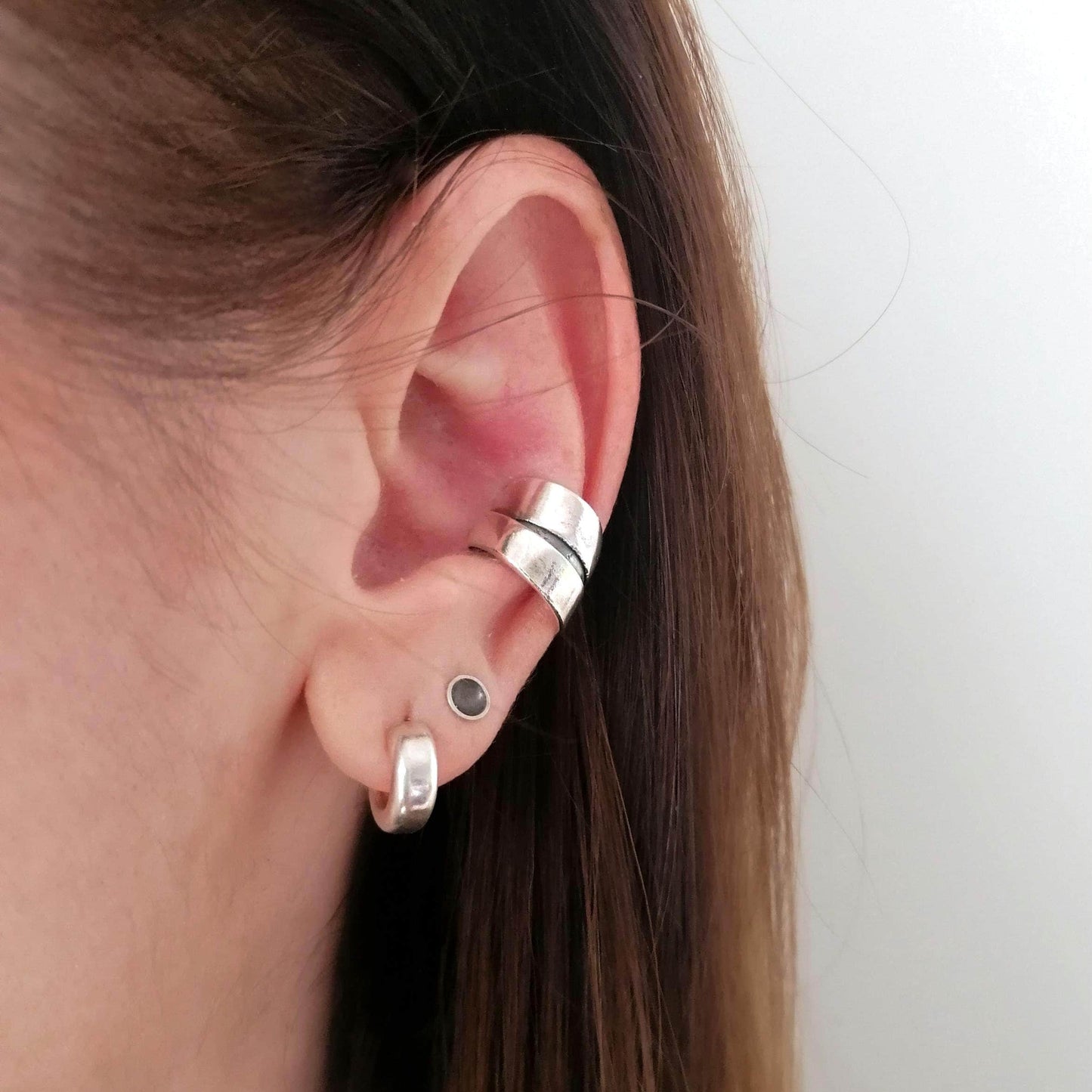 Conch Ear Cuff in Sterling Silver 925 - Chunky Earring - SosyGallery