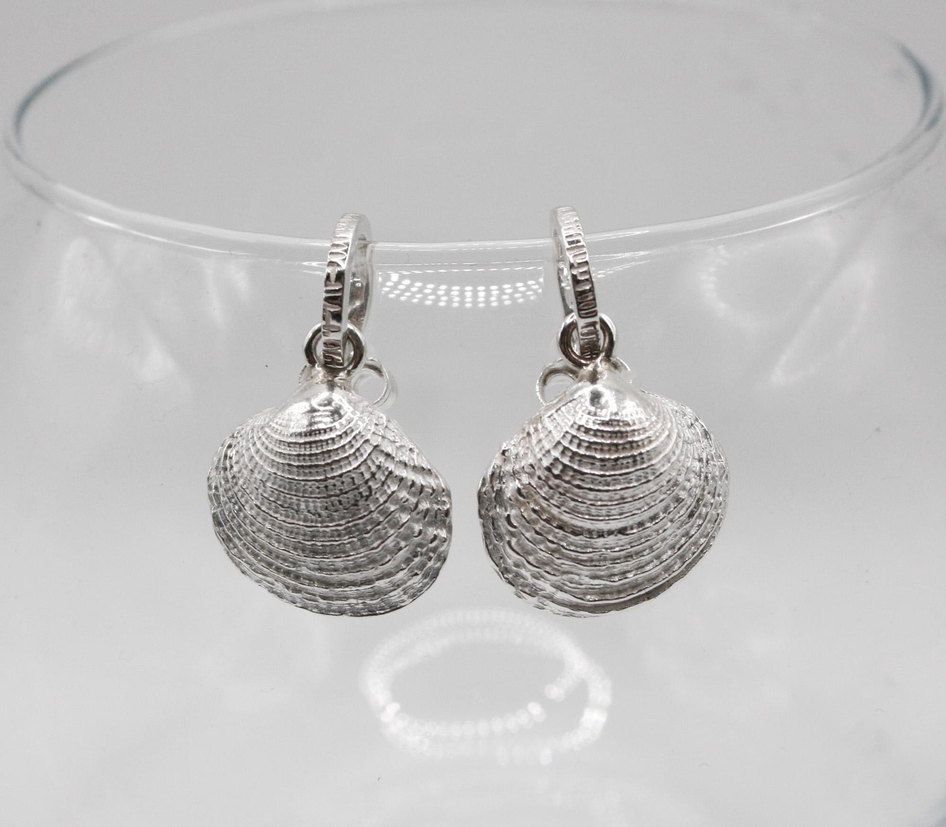 Silver 925 Sea Shell Dangle Earrings - Beach-Inspired Jewelry from Greece - SosyGallery