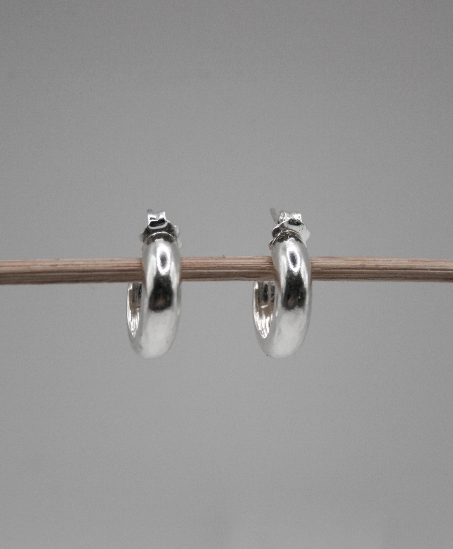 Chunky Hoop Earrings in 925 Sterling Silver - SosyGallery