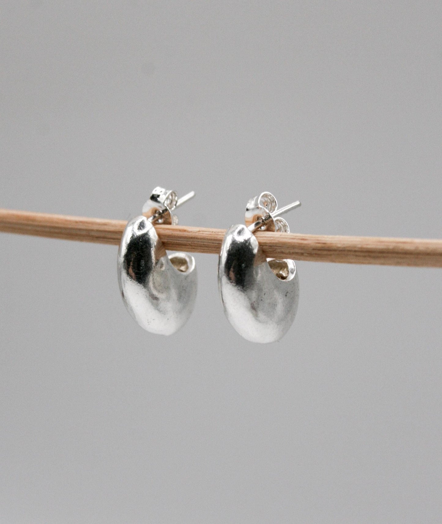 Everyday Chunky Thick Hoop Earrings – Crafted from Sterling Silver 925 - SosyGallery