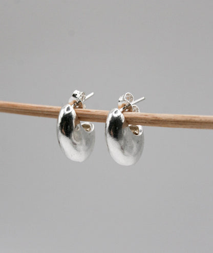 Everyday Chunky Thick Hoop Earrings – Crafted from Sterling Silver 925 - SosyGallery