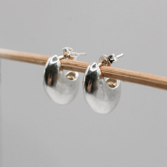 Everyday Chunky Thick Hoop Earrings – Crafted from Sterling Silver 925 - SosyGallery