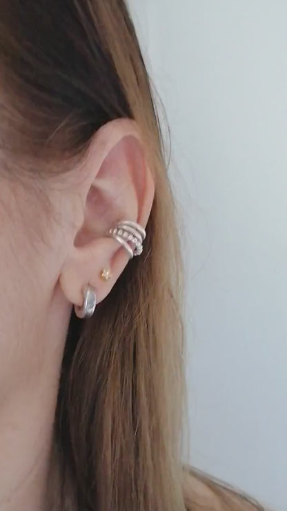 Ασημένιο σκουλαρίκι ear cuff ασήμι 925